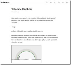 What If in Instapaper top