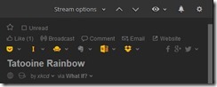 article top buttons in Inoreader