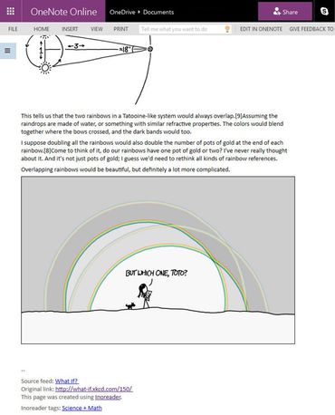 What If in OneNote top